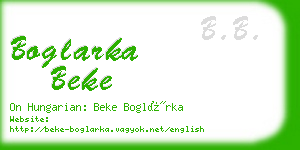 boglarka beke business card